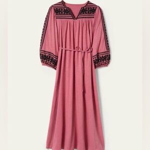Boden Embroidered Jersey Midi Dress